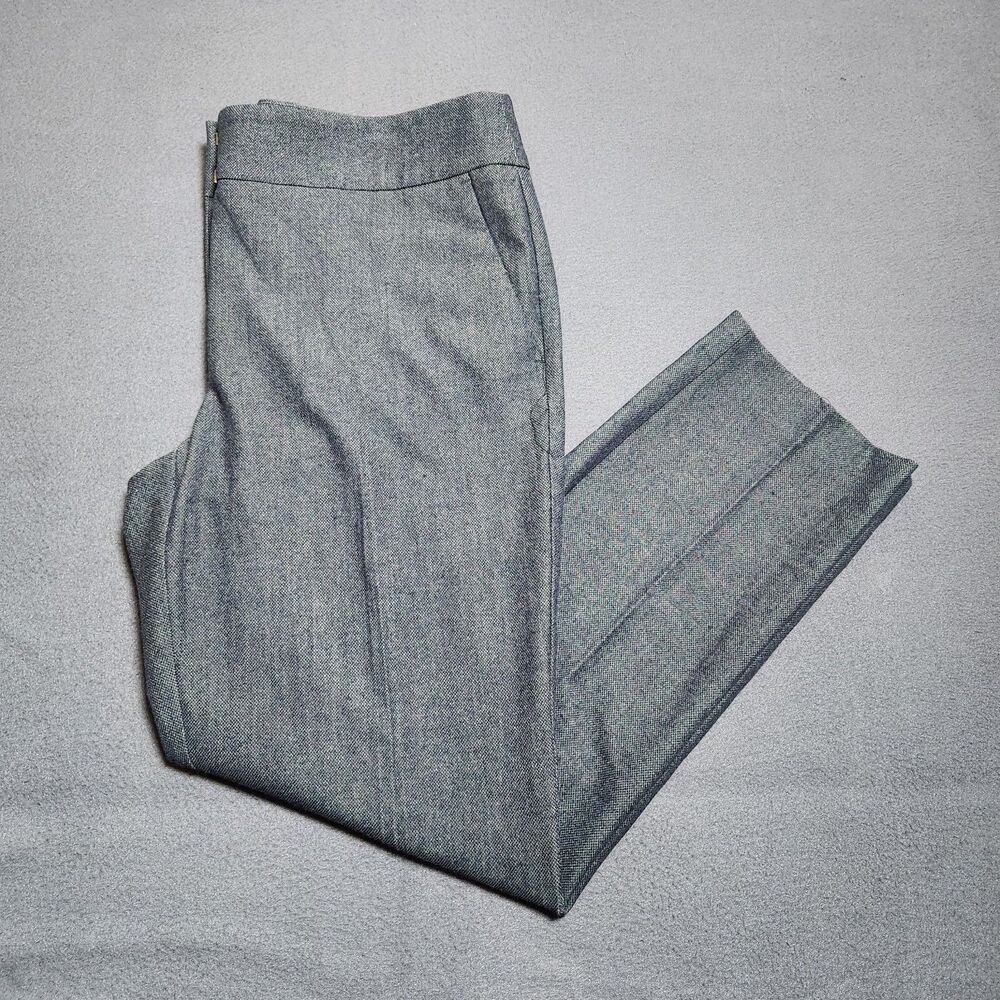 LOFT Dress Pants Women 10 Blue Modern Mid Rise Skinny Ankle